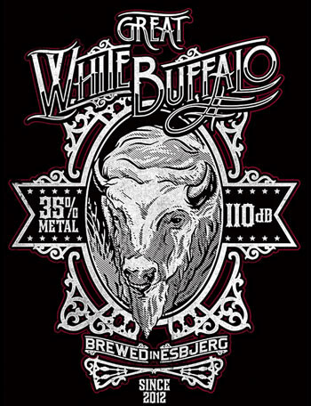 white buffalo process work typography graphic design
