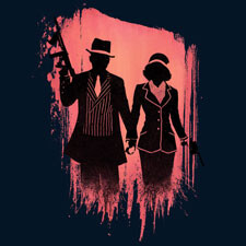 outlaw lovers moutchy paintbrush painted vector tshirt tee