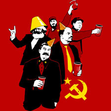 communist party variant tom burns political comdey parody tshirt tee