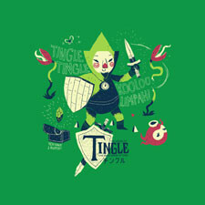 the legend of the tingle green legend of zelda parody pop culture gaming gamer video games tshirt tee  louisroskosch 