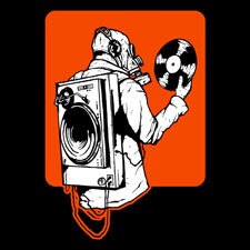 retro constructivist art tshirt tee spin gas mask apocalypse record music