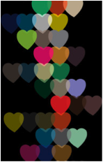 heart love geometric geometry shape rainbow simple minimal 
