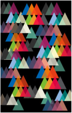 geometric geomertry rainbow minimalism triangles tshirt tee