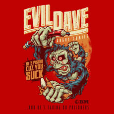 evil dave monky ape gorilla typography pop culture tshirt tee