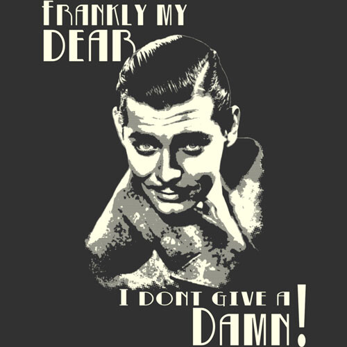 frankly my dear i dont give a damn vector typography gone with the wind movie pop culture tshirt tee 