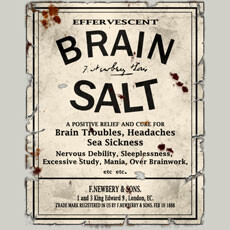 brain salt cure vintage paper medicine wild west tshirt tee