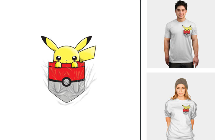 pokepocket pikachu pokemon pocket tshirt tee designbyreg pop culture tv show cards film movie