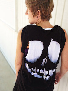 Cut Up T Shirt Designs Diy Skull Tee Design By Humans Blog