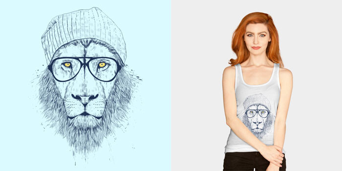 cool lion soltib lion hipster animal king of the jungle pencil sketch black and white eyes glasses beanie hat simple funny tshirt tee tank top crew crewneck sweatshirt