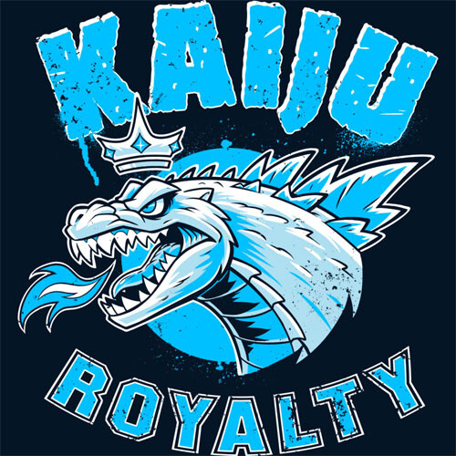 kaiju royality squeedgemonster cartoon comic crown king typography blue ice tshirt tee tank top sweatshirt crew crewneck  