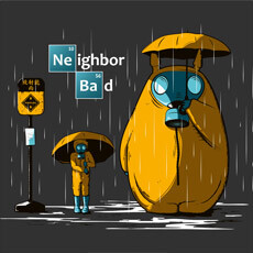 neighbour bad pop culture mashup tv show cartoon anime breaking bad totoro tshirt tee tank top sweatshirt phone case 