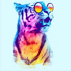 tiger breeze rainbow stripes neon rainbow summer sunglasses mashup funny tshirt tee tank top sweatshirt phone case