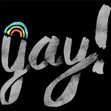 yay gay rainbow calligraphy typography minimal tshirt tee tank top pride sweatshirt