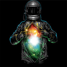 cosmic inside surreal space galaxy stars nebula moon astronaut helmet world tshirt tee tank top sweatshirt phone case