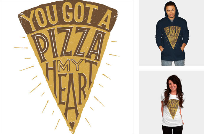 pizza my heart designed pizza typography tshirt tee tank top sweatshirt phone case 