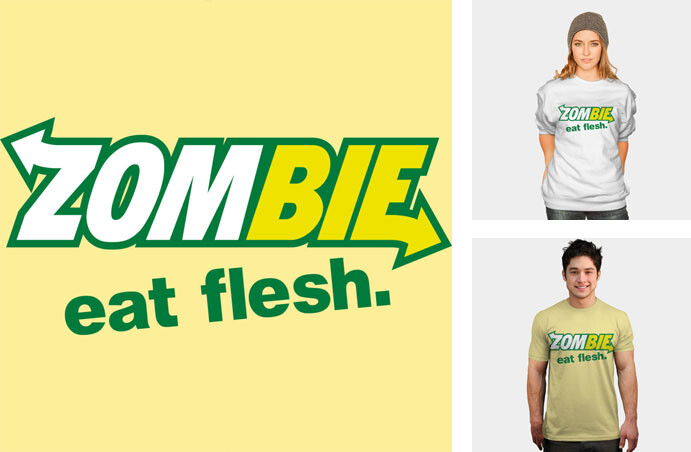 zombie eat flesh subway food parody tshirt tee tank tops sweatshirt phone case