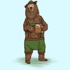 german bear beer cute tshirt tank top sweatshirt