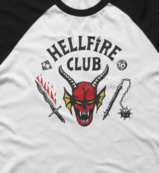 Stranger Things Hellfire Club Baseball Tee