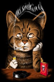 smoking cat shirt