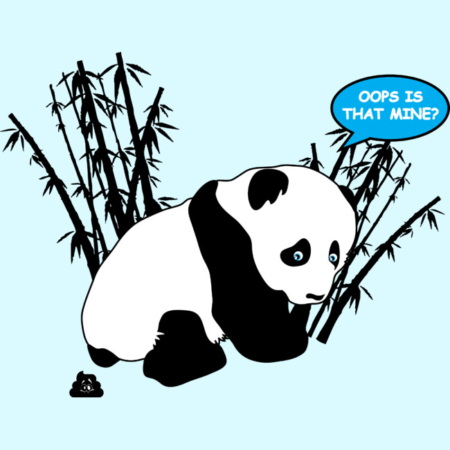 Panda And Poop T Shirt By Cybermanx Design By Humans