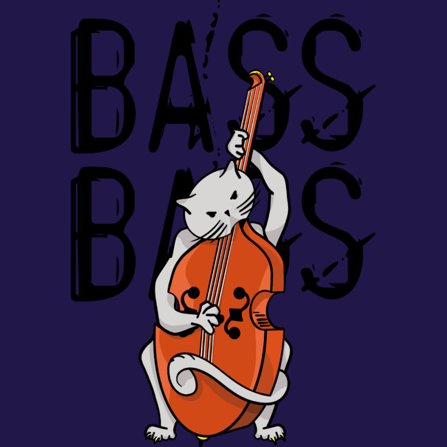 Funny Cat Playing Bass T Shirt By Mailboxdisco Design By Humans