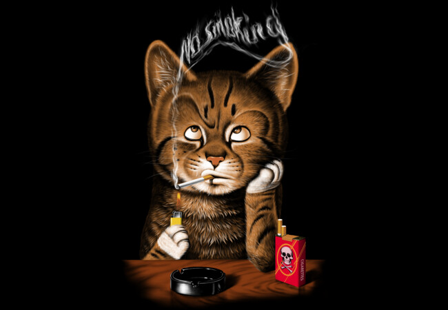 smoking cat shirt