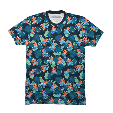 Fifi's Surfin' Dragon Ocean Blue Shirt