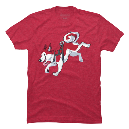 Red Husky Running