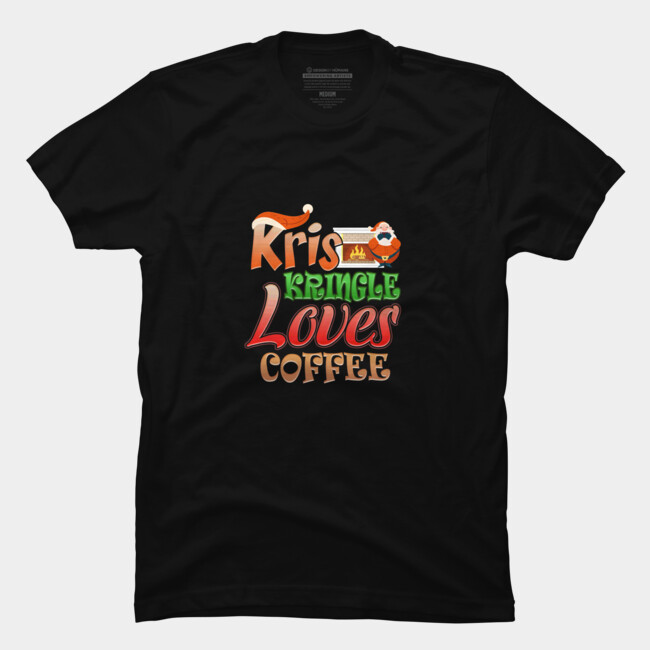 Funny Kris Kringle Loves Coffee