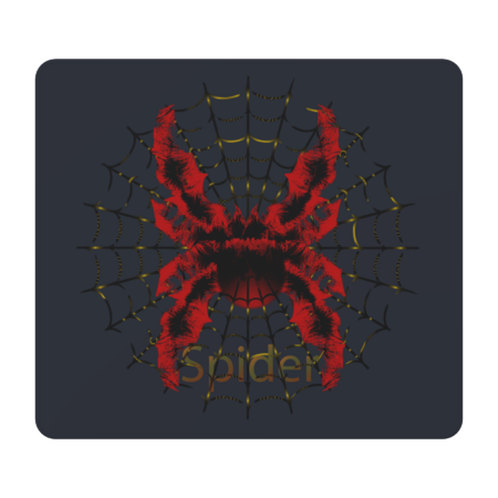 Spider color red and black