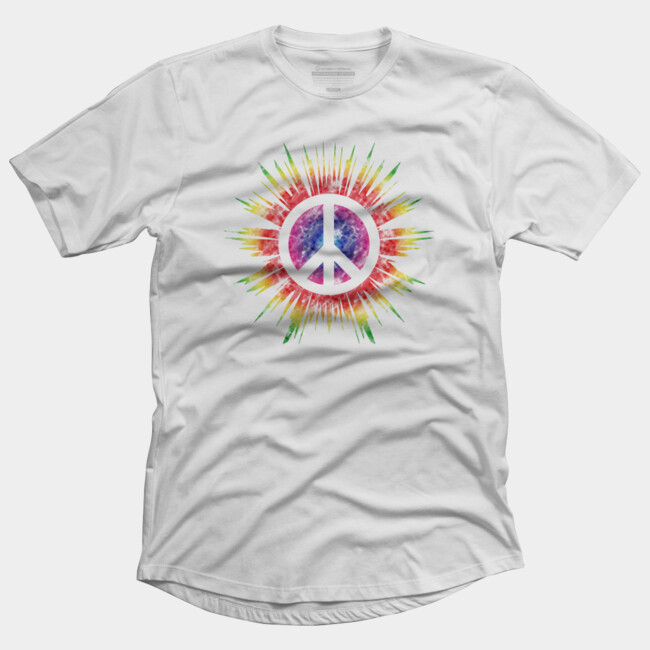 tie dye peace sign tshirt