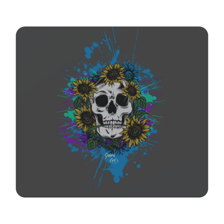 Skull Sunflower - Art by Guará