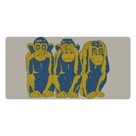 Three Wise Monkeys Graphic T-Shirt,Three Monkeys - See, Hear, Ta