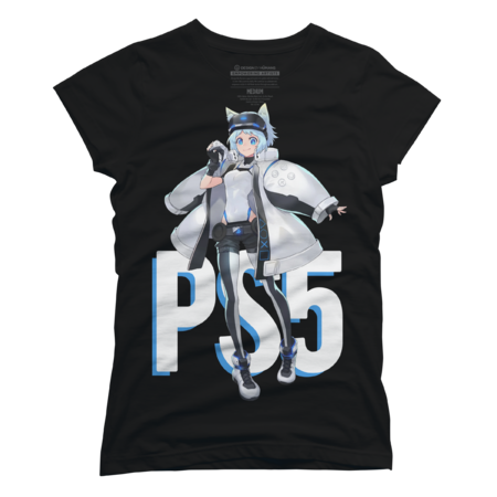 PS5 Anime Girl Tee DualSense Joypad Shirt