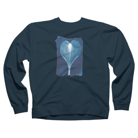 Cyanotype petal heart