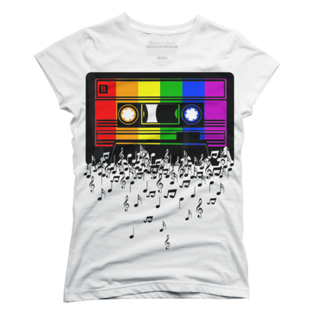 LGBT Gay Pride Rainbow Flag  Music Note Cassette