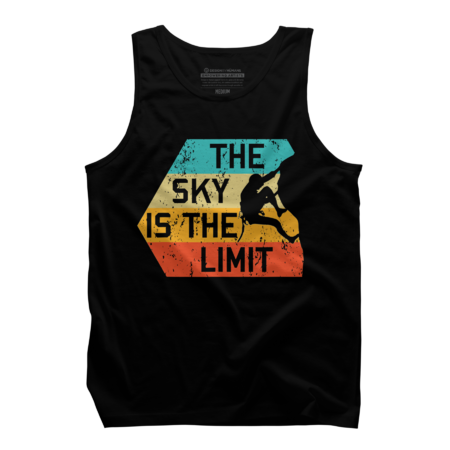The Sky Is The Limit Retro Rock Climbing Vintage Climber T-Shirt