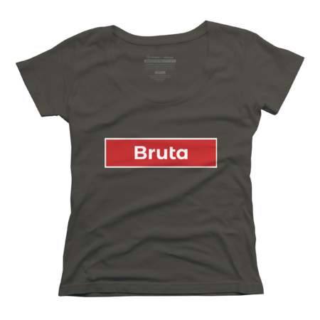 Diseño minimalista con palabra “Bruta” RED.