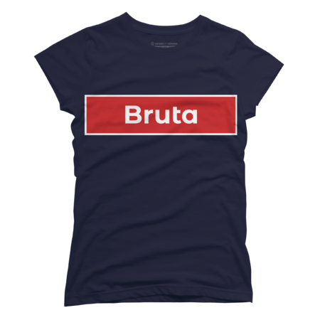 Diseño minimalista con palabra “Bruta” RED.