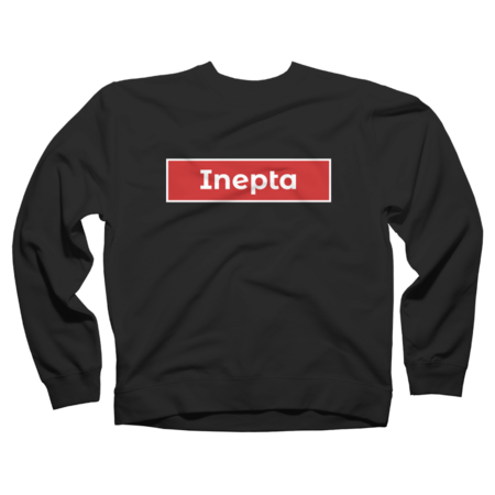 Diseño minimalista con palabra “Inepta” RED.