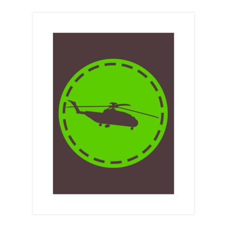 helicopter in a green circle