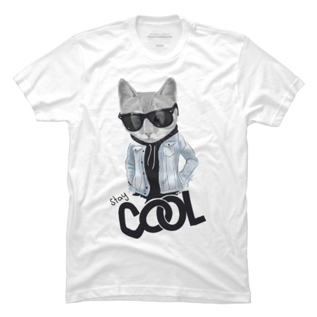 funny cat lover "stay cool"