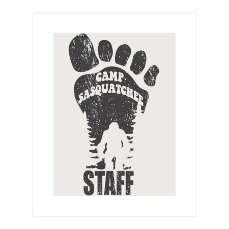 Distressed Summer Camp Sasquatchee Staff Bigfoot Sasquatch