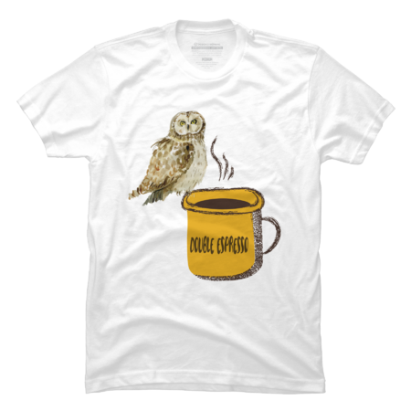 Double Espresso Coffee Cute Funny Owl Birdwatching Gift