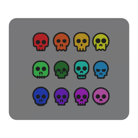 Rainbow skulls