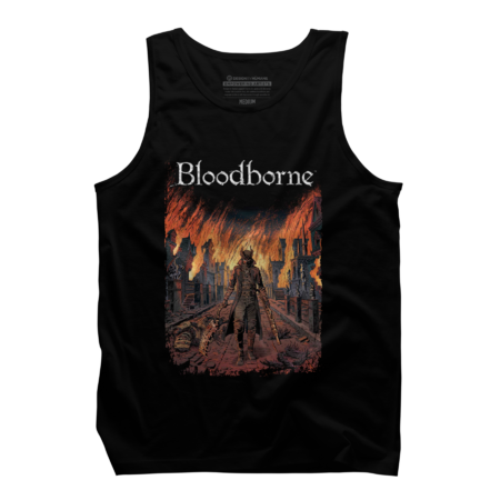 Bloodborne Art Hunter in Burning City