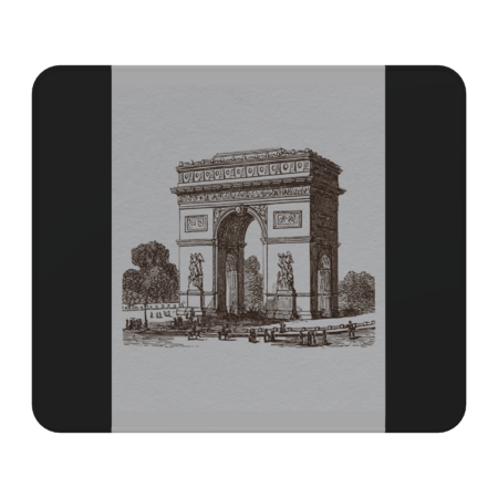 Arc de Triomphe illustration, Paris, France famous landmark