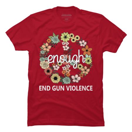 Wear Red Peace sign Enough End Gun Violence