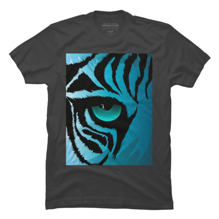 tiger blue with blue eye illustration art