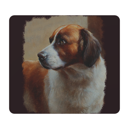 Vintage watercolor dog